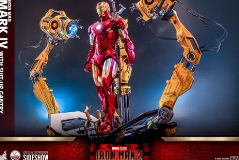 Iron Man 2 Figura 1/4 Iron Man Mark IV with Suit-Up Gantry 49 cm