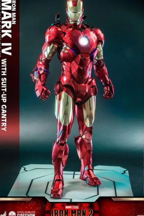 Iron Man 2 Figura 1/4 Iron Man Mark IV with Suit-Up Gantry 49 cm