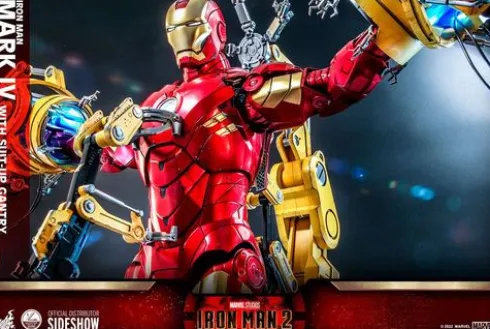 Iron Man 2 Figura 1/4 Iron Man Mark IV with Suit-Up Gantry 49 cm