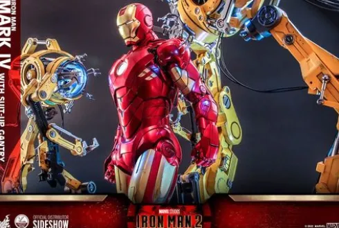 Iron Man 2 Figura 1/4 Iron Man Mark IV with Suit-Up Gantry 49 cm