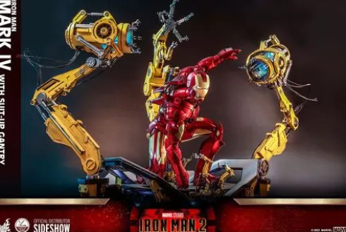 Iron Man 2 Figura 1/4 Iron Man Mark IV with Suit-Up Gantry 49 cm