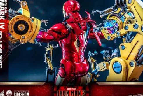 Iron Man 2 Figura 1/4 Iron Man Mark IV with Suit-Up Gantry 49 cm