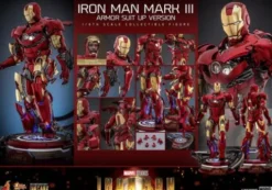 Iron Man Figura Movie Masterpiece 1/6 Iron Man Mark III (Armor Suit Up Version)