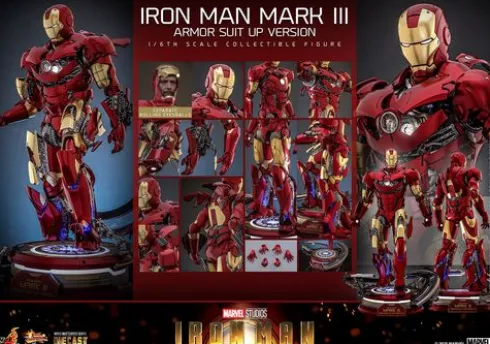 Iron Man Figura Movie Masterpiece 1/6 Iron Man Mark III (Armor Suit Up Version)