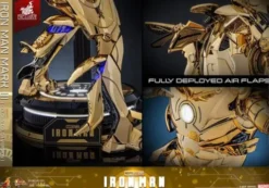 Iron Man Figura Movie Masterpiece Diecast 1/6 Iron Man Mark III (Gold Color Version) Hot Toys Exclusive 33 cm