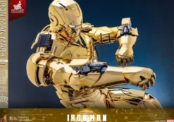 Iron Man Figura Movie Masterpiece Diecast 1/6 Iron Man Mark III (Gold Color Version) Hot Toys Exclusive 33 cm