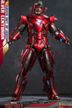 Iron Man 3 Figura Movie Masterpiece 1/6 Silver Centurion (Armor Suit Up Version) 32 cm