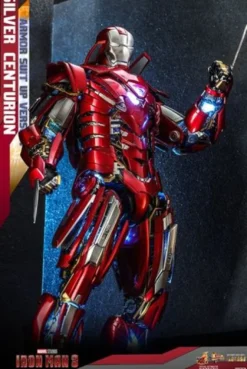 Iron Man 3 Figura Movie Masterpiece 1/6 Silver Centurion (Armor Suit Up Version) 32 cm