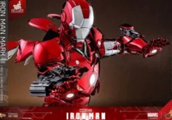 Iron Man Figura Movie Masterpiece Diecast 1/6 Iron Man Mark III (Red & Chrome Version) Hot Toys Exclusive 32 cm