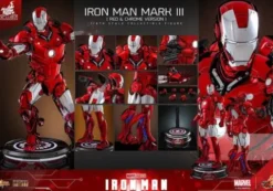 Iron Man Figura Movie Masterpiece Diecast 1/6 Iron Man Mark III (Red & Chrome Version) Hot Toys Exclusive 32 cm