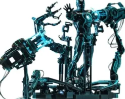 Iron Man 2 Figura 1/6 Neon Tech Iron Man with Suit-Up Gantry 32 cm