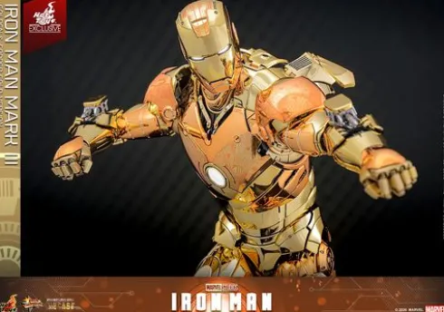 Iron Man Movie Masterpiece Diecast Action Figure 1/6 Iron Man Mark III (Golden & Copper Gold Version) Hot Toys Exclusive 33 cm