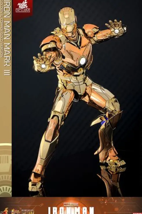 Iron Man Movie Masterpiece Diecast Action Figure 1/6 Iron Man Mark III (Golden & Copper Gold Version) Hot Toys Exclusive 33 cm