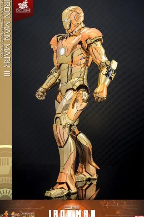 Iron Man Movie Masterpiece Diecast Action Figure 1/6 Iron Man Mark III (Golden & Copper Gold Version) Hot Toys Exclusive 33 cm
