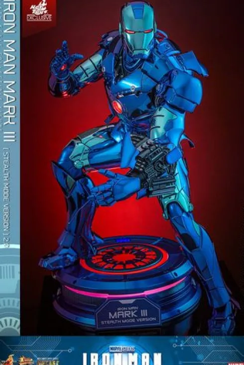 Iron Man Movie Masterpiece Diecast 1/6 Iron Man Mark III (Stealth Mode Ver.) 2.0 Hot Toys Exclusive 33 cm