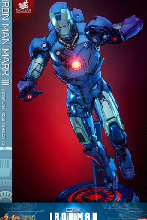 Iron Man Movie Masterpiece Diecast 1/6 Iron Man Mark III (Stealth Mode Ver.) 2.0 Hot Toys Exclusive 33 cm