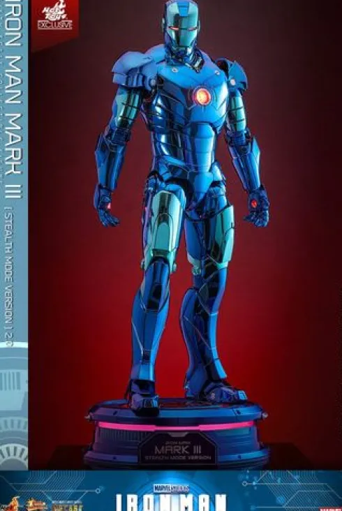 Iron Man Movie Masterpiece Diecast 1/6 Iron Man Mark III (Stealth Mode Ver.) 2.0 Hot Toys Exclusive 33 cm