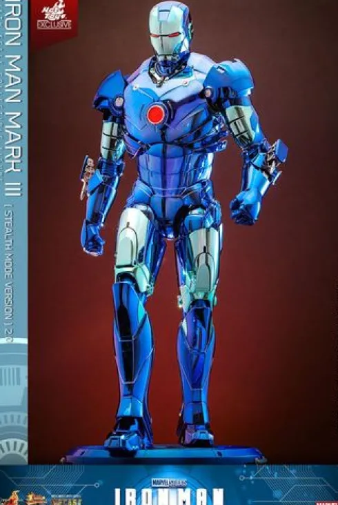 Iron Man Movie Masterpiece Diecast 1/6 Iron Man Mark III (Stealth Mode Ver.) 2.0 Hot Toys Exclusive 33 cm