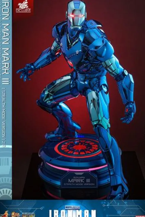Iron Man Movie Masterpiece Diecast 1/6 Iron Man Mark III (Stealth Mode Ver.) 2.0 Hot Toys Exclusive 33 cm