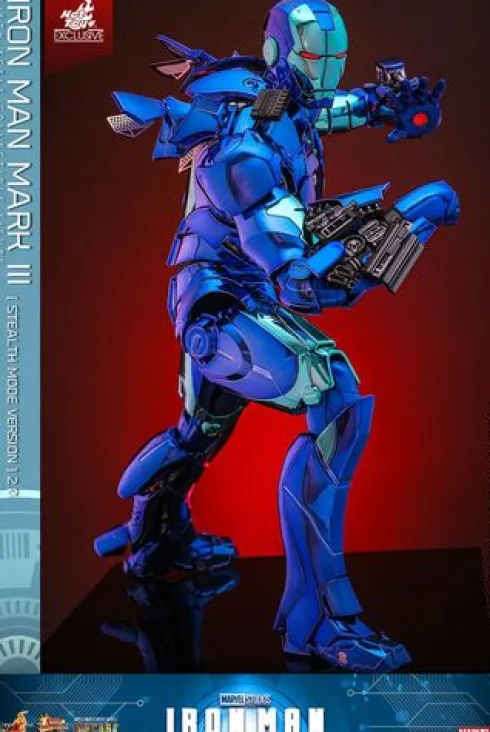 Iron Man Movie Masterpiece Diecast 1/6 Iron Man Mark III (Stealth Mode Ver.) 2.0 Hot Toys Exclusive 33 cm