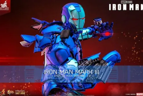 Iron Man Movie Masterpiece Diecast 1/6 Iron Man Mark III (Stealth Mode Ver.) 2.0 Hot Toys Exclusive 33 cm