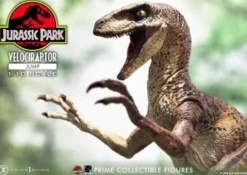 Jurassic Park Estatua Prime Collectibles 1/10 Velociraptor Jump 21 cm