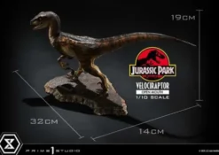 Jurassic Park Estatua Prime Collectibles 1/10 Velociraptor Open Mouth 19 cm