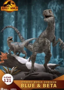 Jurassic World: Dominion D-Stage PVC Diorama Blue & Beta 13 cm reproducción