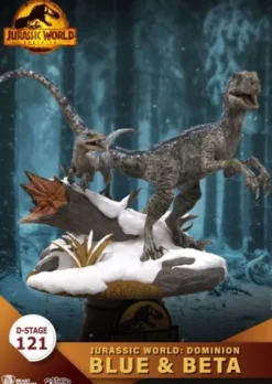 Jurassic World: Dominion D-Stage PVC Diorama Blue & Beta 13 cm reproducción