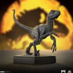 Jurassic World Icons Estatua Velociraptor Blue 9 cm
