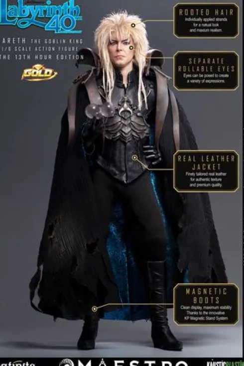 Labyrinth Jareth The Goblin King 1/6 Action Figure The 13th Hour Edition Gold