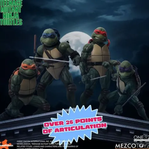 Las Tortugas Ninja box set Figuras 1/12 Teenage Mutant Ninja Turtles (1990 Movie) 15 cm