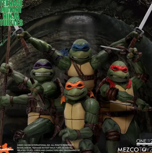 Las Tortugas Ninja box set Figuras 1/12 Teenage Mutant Ninja Turtles (1990 Movie) 15 cm