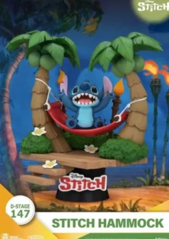 Lilo & Stitch Diorama PVC D-Stage Stitch Hammock 13 cm