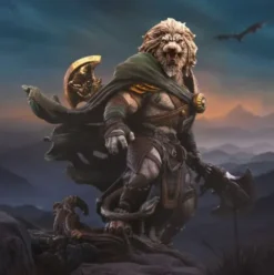 Magic The Gathering Estatua 1/10 Art Scale Ajani Goldmane 26 cm