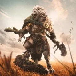 Magic The Gathering Estatua 1/10 Art Scale Ajani Goldmane 26 cm