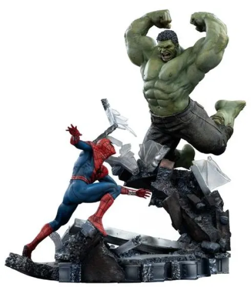 Marvel Comics Estatua 1/10 Art Scale Spider-Man vs Hulk 38 cm