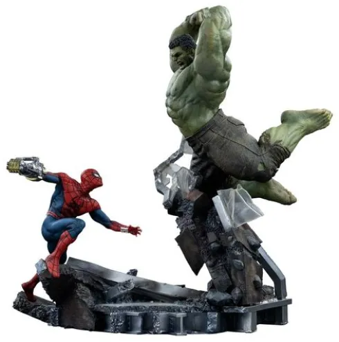 Marvel Comics Estatua 1/10 Art Scale Spider-Man vs Hulk 38 cm