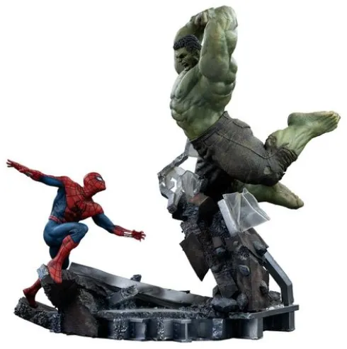 Marvel Comics Estatua 1/10 Art Scale Spider-Man vs Hulk 38 cm