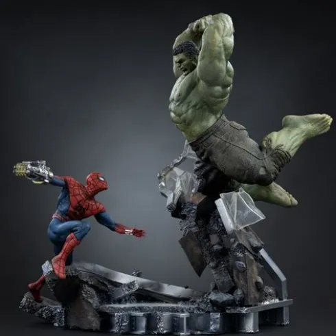Marvel Comics Estatua 1/10 Art Scale Spider-Man vs Hulk 38 cm