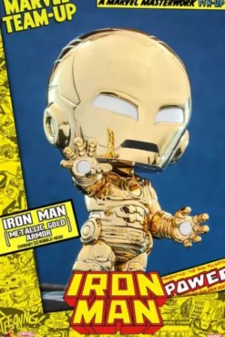 Marvel Comics Minifigura Cosbaby (S) Iron Man (Metallic Gold Armor) 10 cm