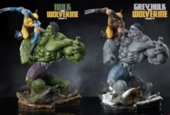 Marvel Estatua Premium Format Grey Hulk vs Wolverine