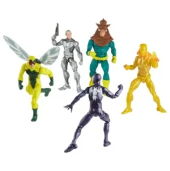 Marvel Legends Pack de 5 Figuras Spider-Man, Silvermane, Human Fly, Molten Man and Razorback