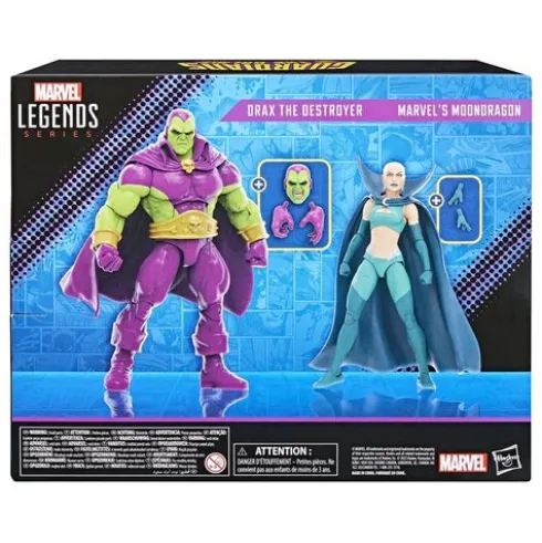 Marvel Legends Series Drax the Destroyer and Marvel’s Moondragon