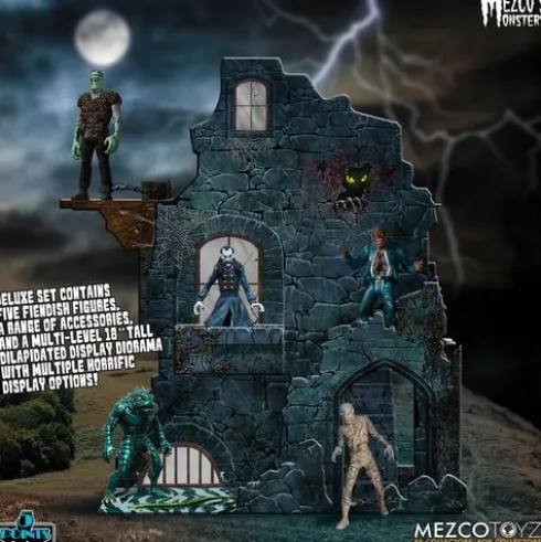 Mezco’s Monsters Figuras 5 Points Tower of Fear Deluxe Box Set 9 cm