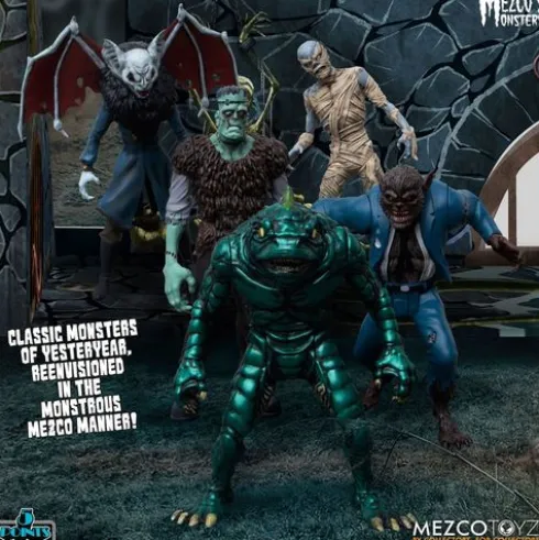Mezco’s Monsters Figuras 5 Points Tower of Fear Deluxe Box Set 9 cm