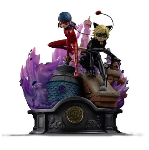 Miraculous Estatua 1/10 Deluxe Art Scale Lady Bug and Cat Noir Signed Edition 23 cm