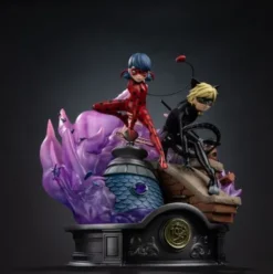 Miraculous Estatua 1/10 Deluxe Art Scale Lady Bug and Cat Noir Signed Edition 23 cm