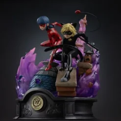 Miraculous Estatua 1/10 Deluxe Art Scale Lady Bug and Cat Noir Signed Edition 23 cm