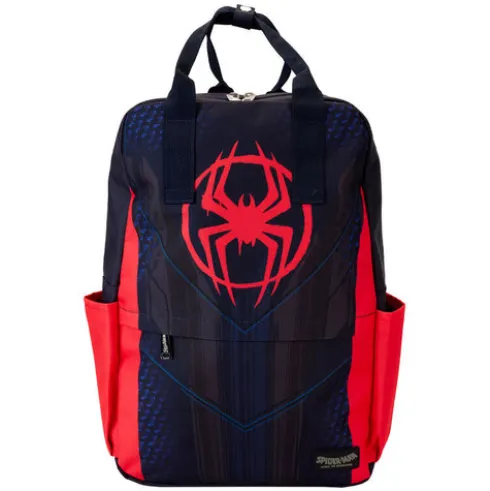 Mochila nylon Traje Miles Morales Spider-Verse Marvel Loungefly 43cm